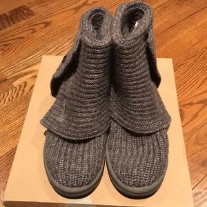 Gray Sweater Button Uggs